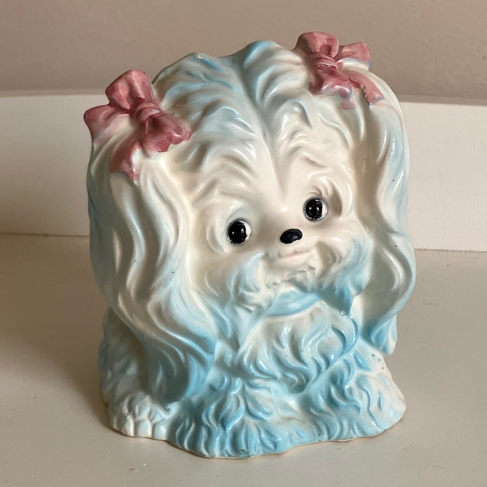 1950s Vintage Napcoware Adorable Puppy Planter/ Vase